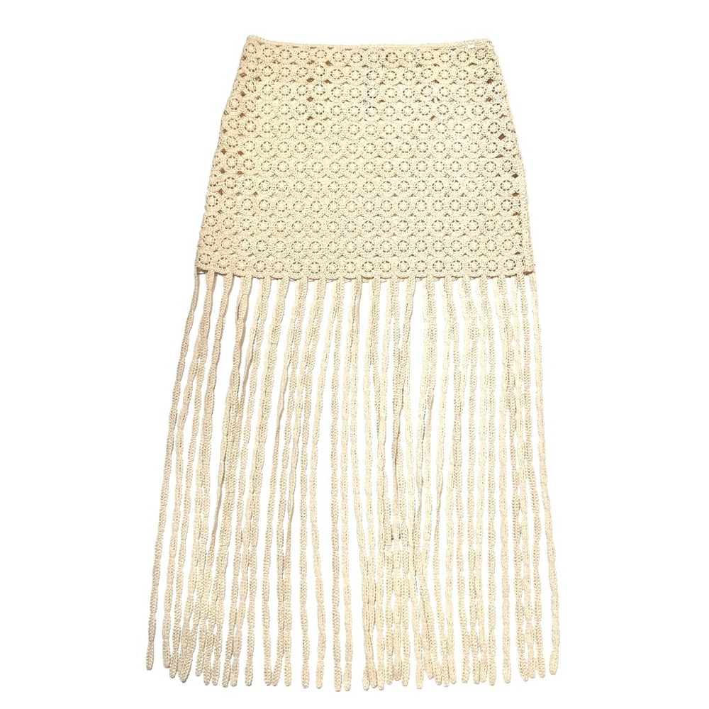 Zara Fringed Crochet Skirt - Picture 8 of 16